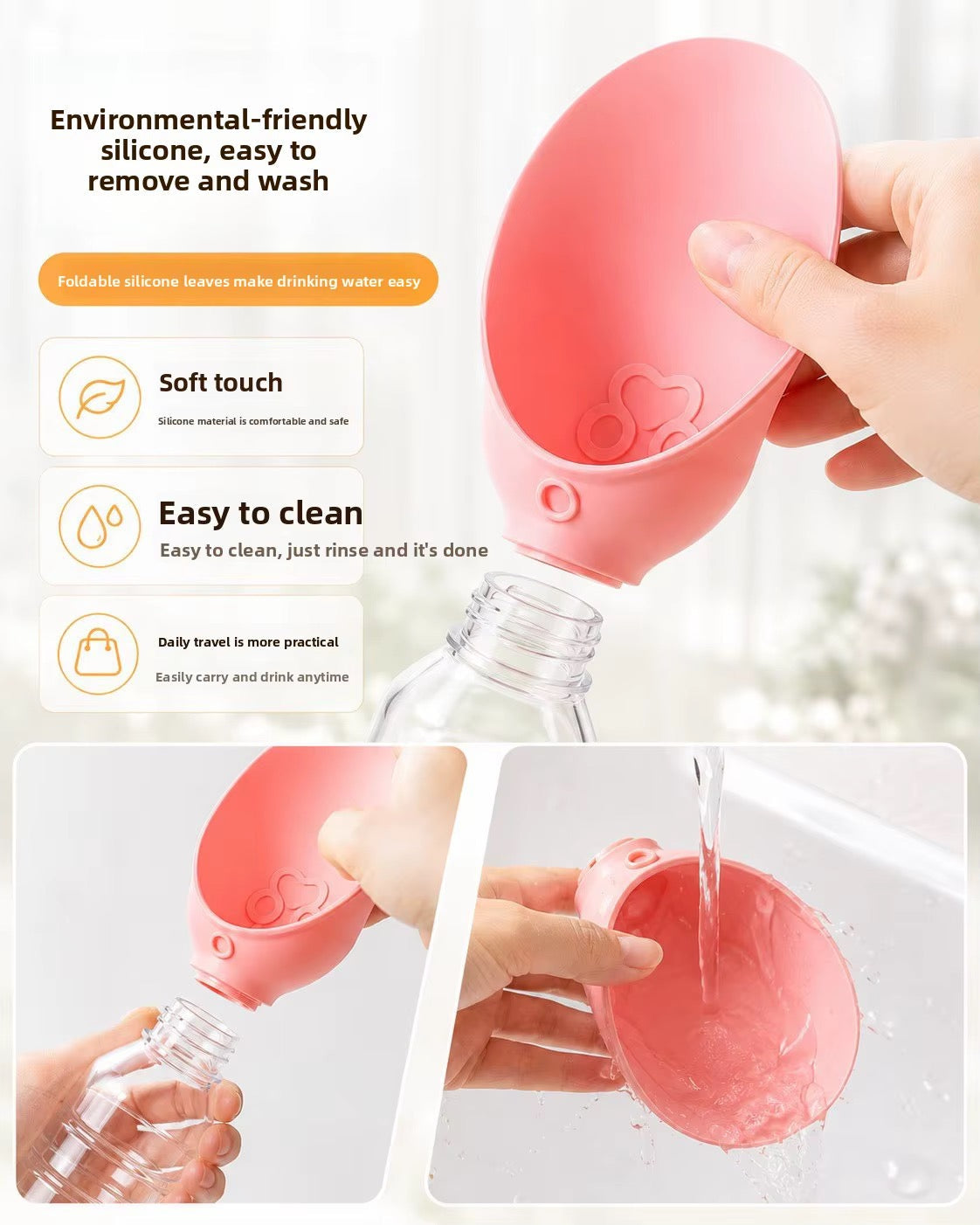 Gobelet Silicone Pliable pour Animaux – Abreuvoir