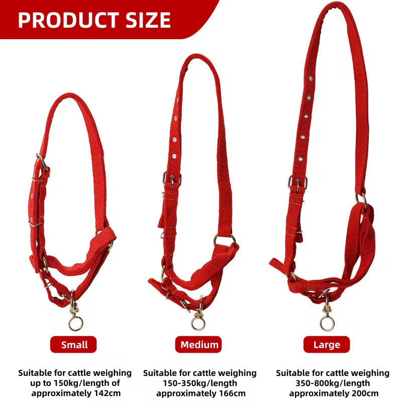 Licol Cheval avec Longe – Rouge
