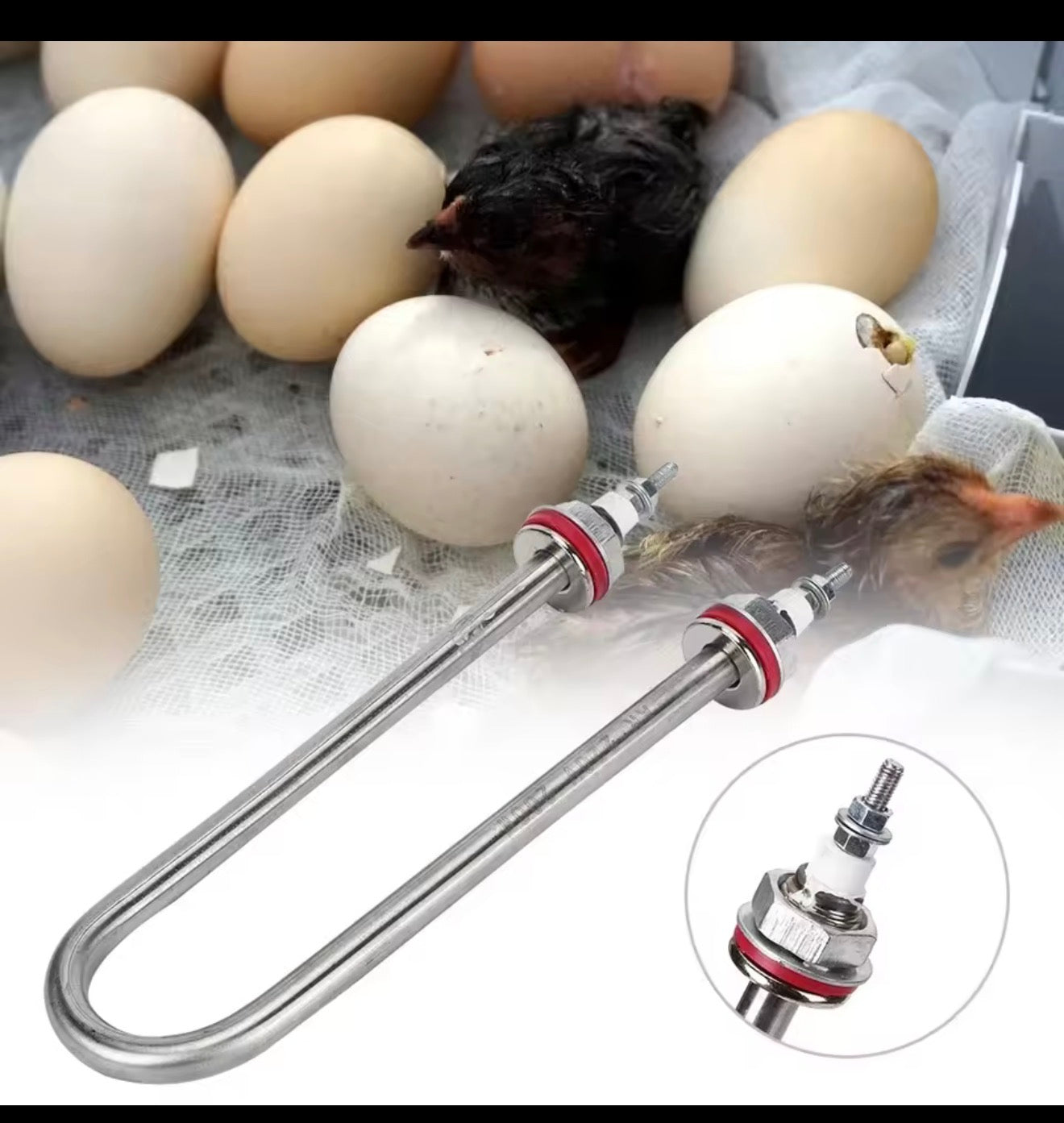 Résistance Chauffante Tubulaire Inox pour Incubateur