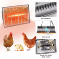 Lampe Chauffante Infrarouge pour Élevage – 2 Tubes Rouges + Chaînes Inox