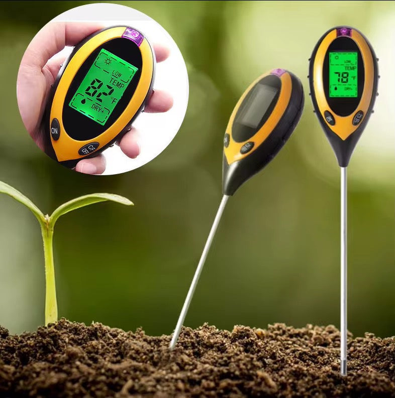 Analyseur de Sol 4 en 1 – pH, Humidité, Température, Lumière