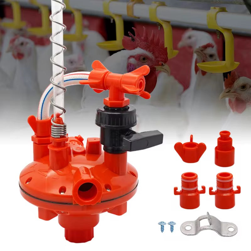 Régulateur de Pression d'Eau pour Volailles – Abreuvoir Automatique Poulets & Canards