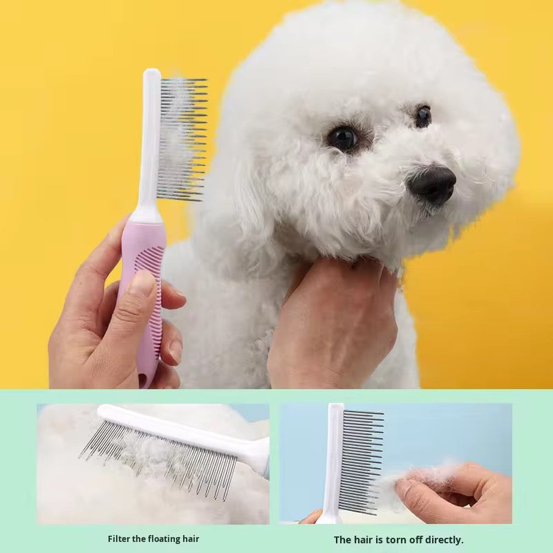 Peigne à aiguille en acier pour chien et chat