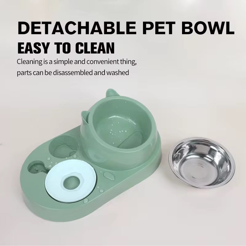 Gamelle Double Automatique pour Chat avec Distributeur d'Eau