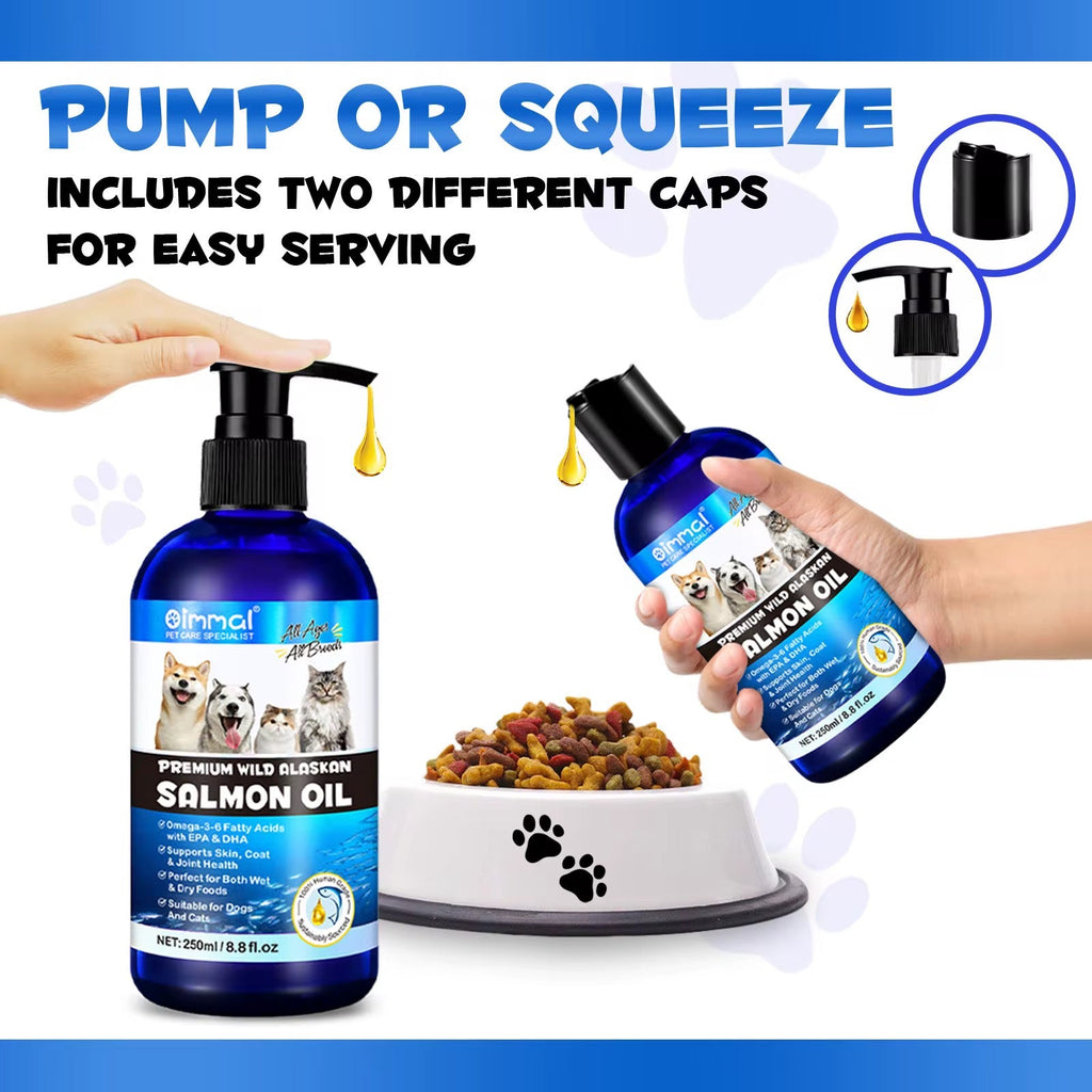 Huile de Saumon Sauvage d'Alaska Premium – Chiens & Chats 250ml