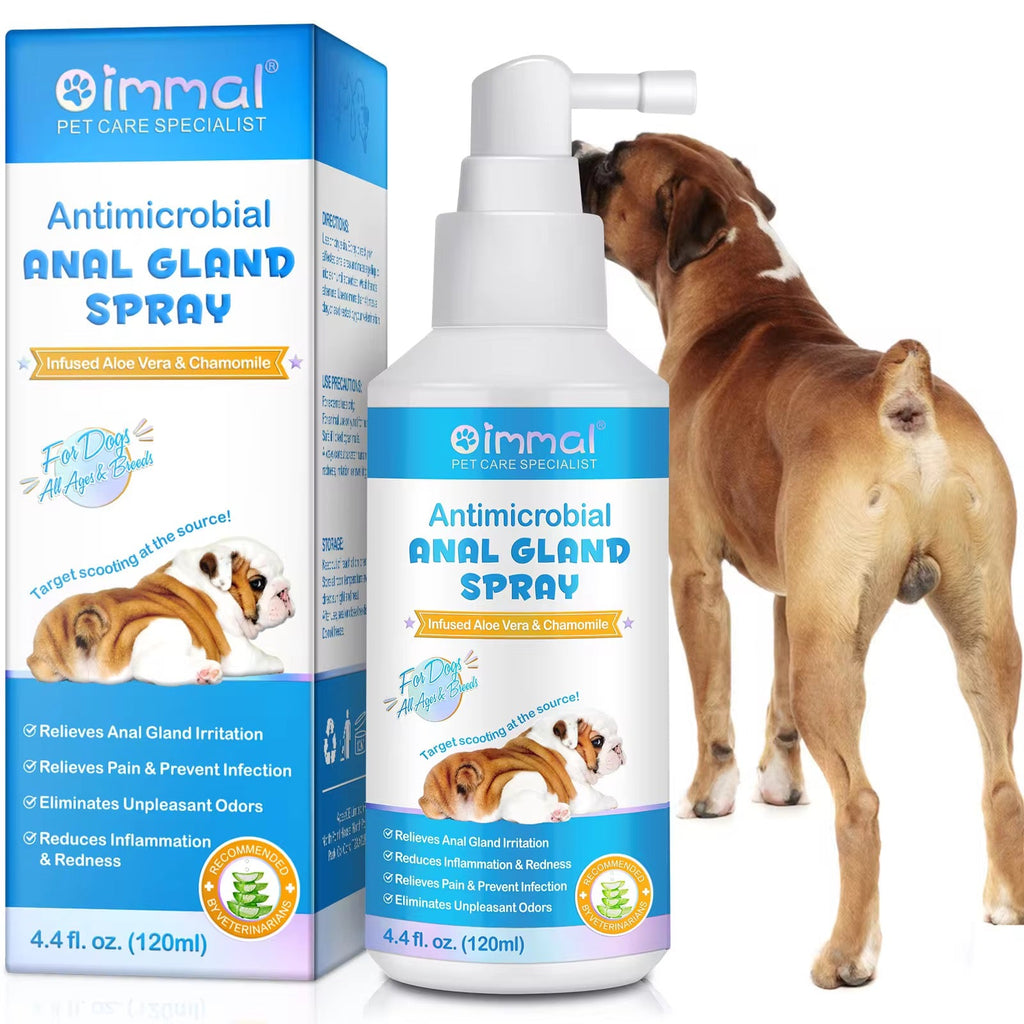 Spray Antimicrobien Glandes Anales Oimmal – Aloé Vera & Camomille (120 ml)
