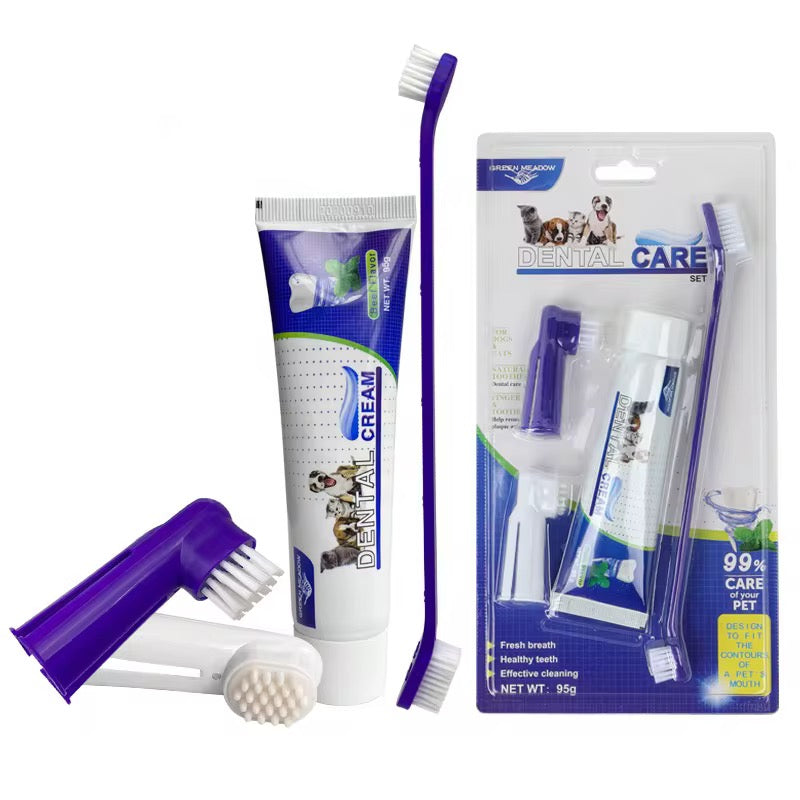 Kit Dentaire pour Chien et Chat - Brosse à Dents + Dentifrice (Copie)