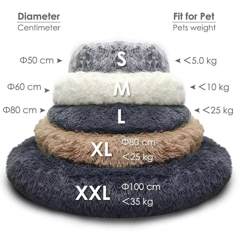 Lit  canapé Orthopédique Rond pour Chiens et Chats – Confort Articulaire