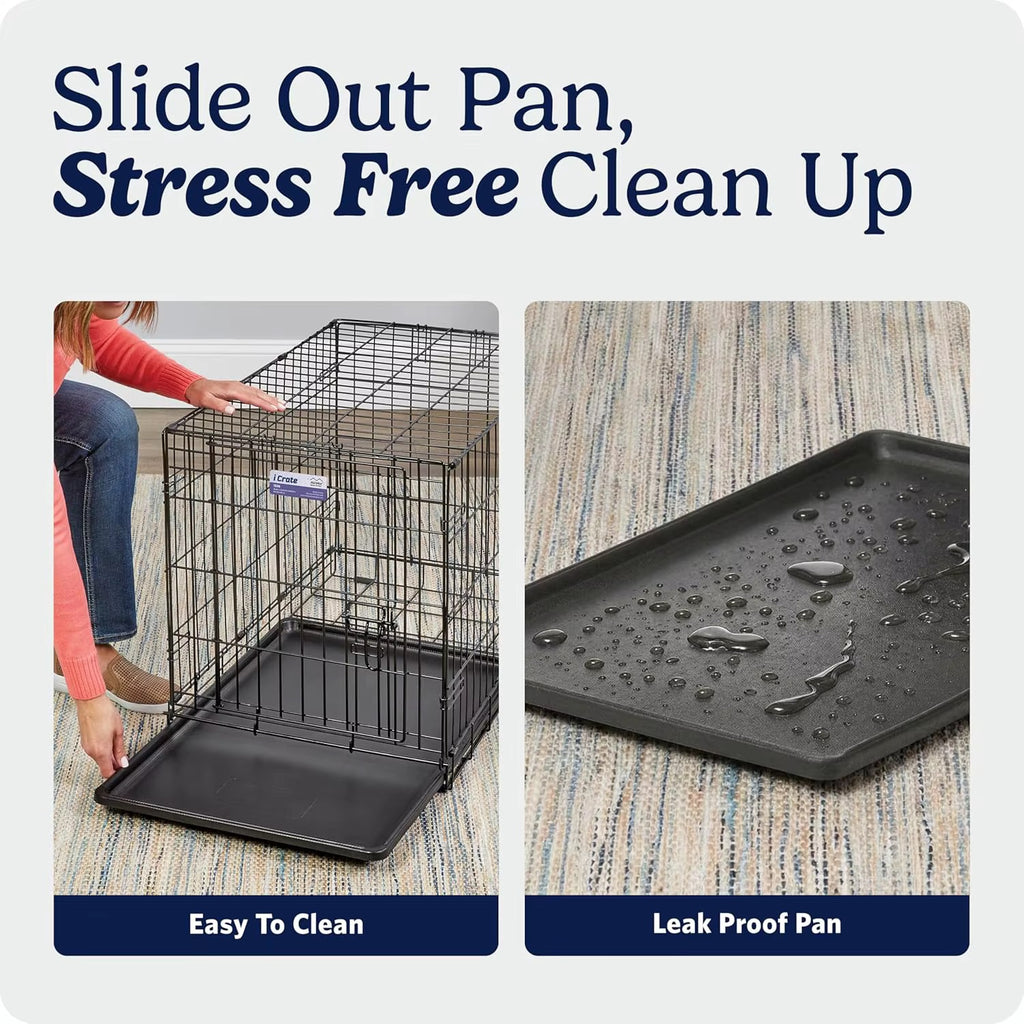 Cage iCrate avec Système Paw Block® – Loquet Sécurisé Anti-Fugue pour Chien
