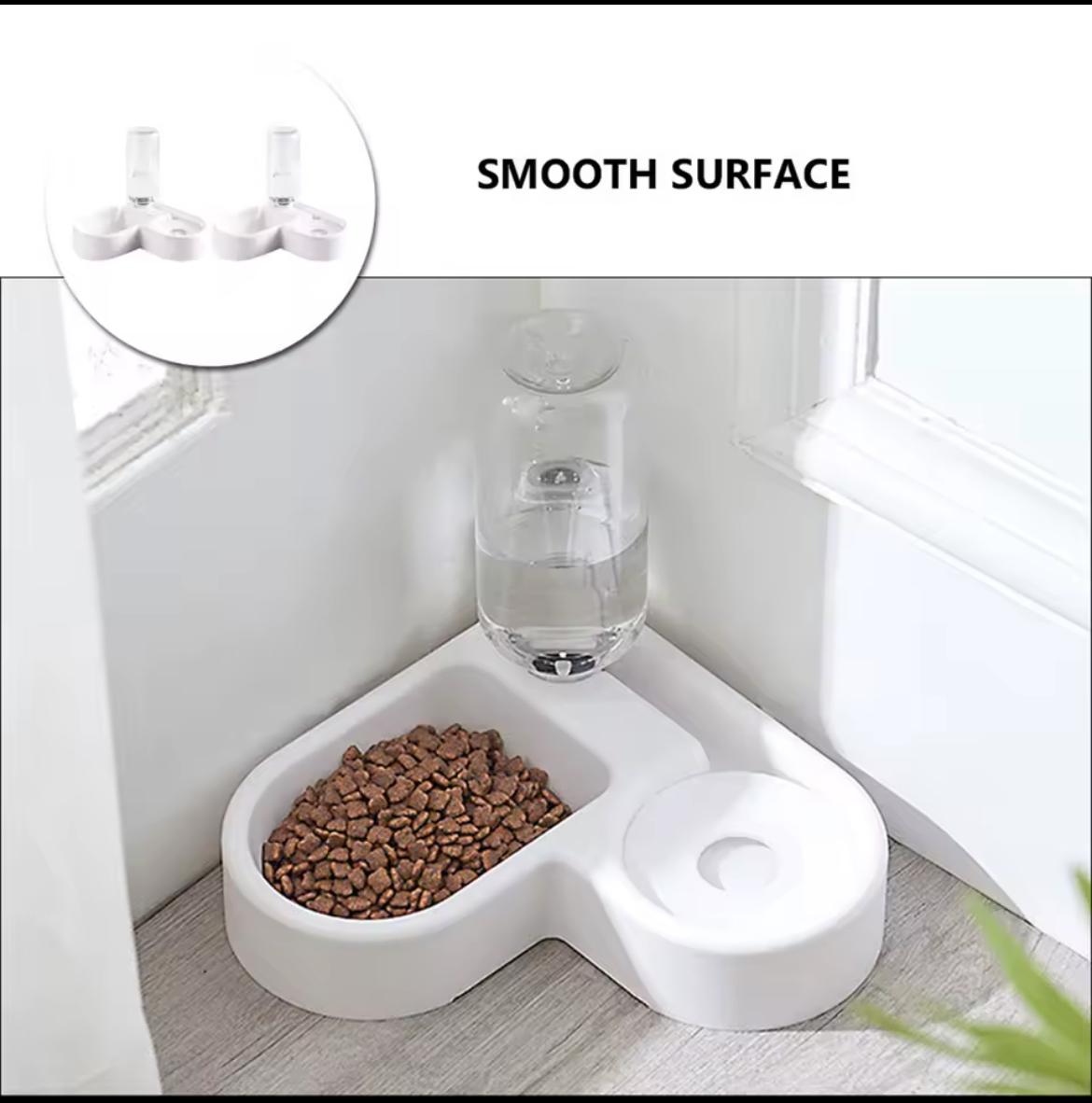Mangeoire Double avec Distributeur d’Eau Automatique pour Chien et Chat – L1