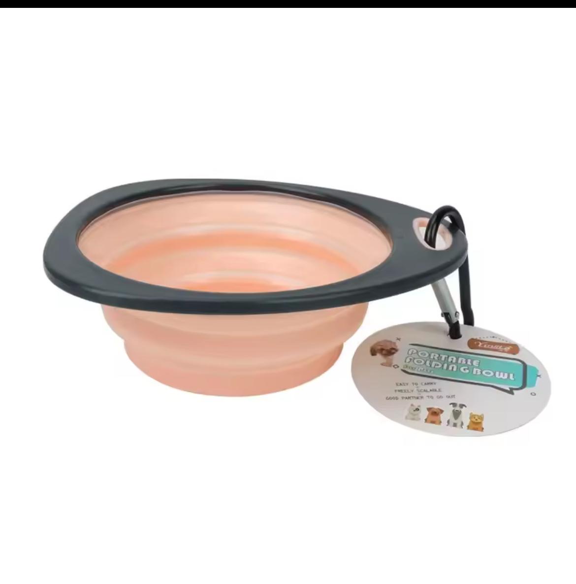 Gamelle Pliable Portable pour Chien et Chat – Silicone avec Mousqueton