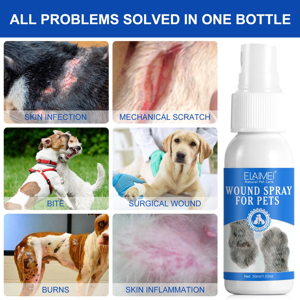 Spray Cicatrisant pour Animaux – ELAIMEI Colloïdal Nano Silver 30ml